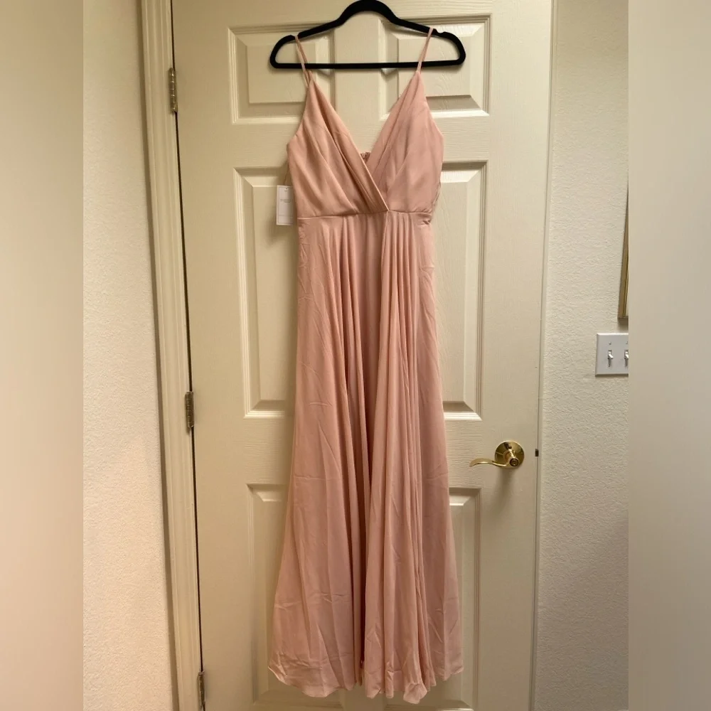 ✨NWT Morning Lavender Petite Cassidy Flowy Maxi Dress, Blush Pink - Picture 5 of 14